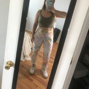 Hand-dyed vintage boyfriend jeans